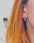 NEW Stoned Hoop Earrings