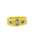 #26 Cornflower blue sapphires 1/2 Cigar band