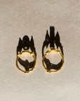 Green Australian Octagon set North/South and cheeky bottom sapphire