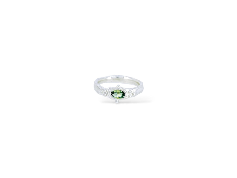 Green Sapphire Pinky ring
