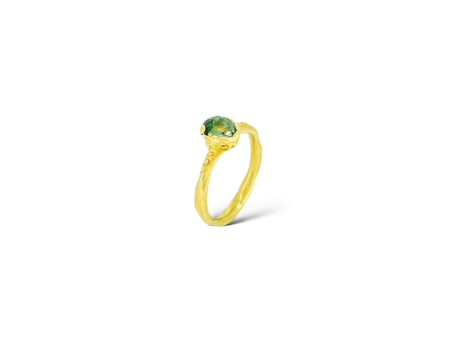 Green Sapphire Solitaire