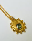 Hilda pendant - Green sapphire