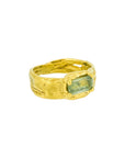 Mint baguette sapphire Melt ring