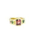 9ct Tourmaline + Sapphires Medici Ring