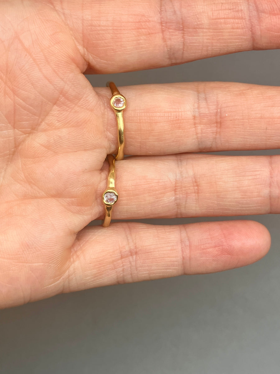 Green Australian Octagon, and round sapphires, and cheeky bottom sapphire