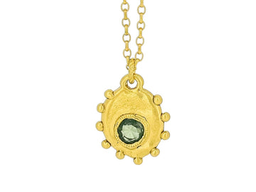 Hilda pendant - Green sapphire