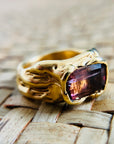 Rosewood Tourmaline Melt ring