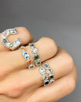 Multi stone 'Story' rings