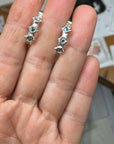 Montana sapphire Stoned Hoop Earrings