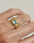 Aquamarine Melt ring