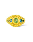 Green domed Emblema ring
