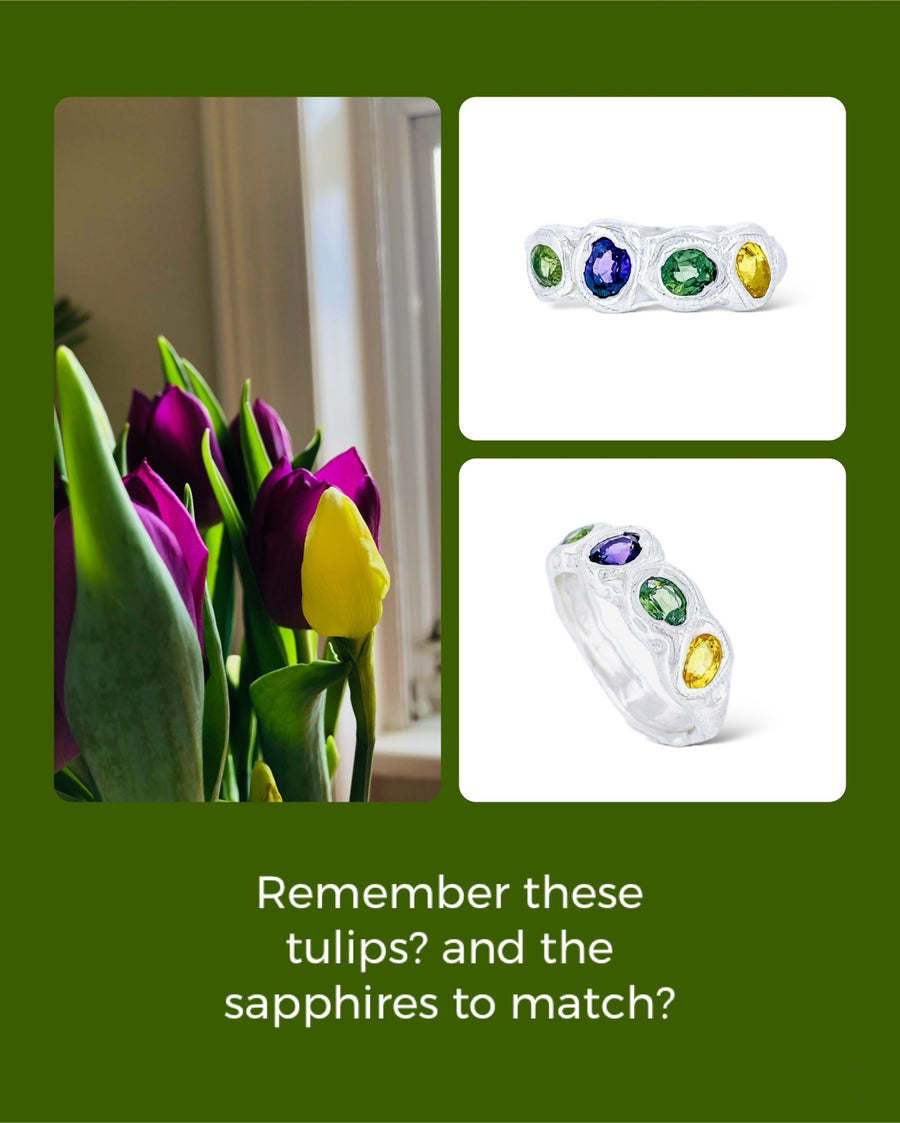 4 Sapphire Tulip band