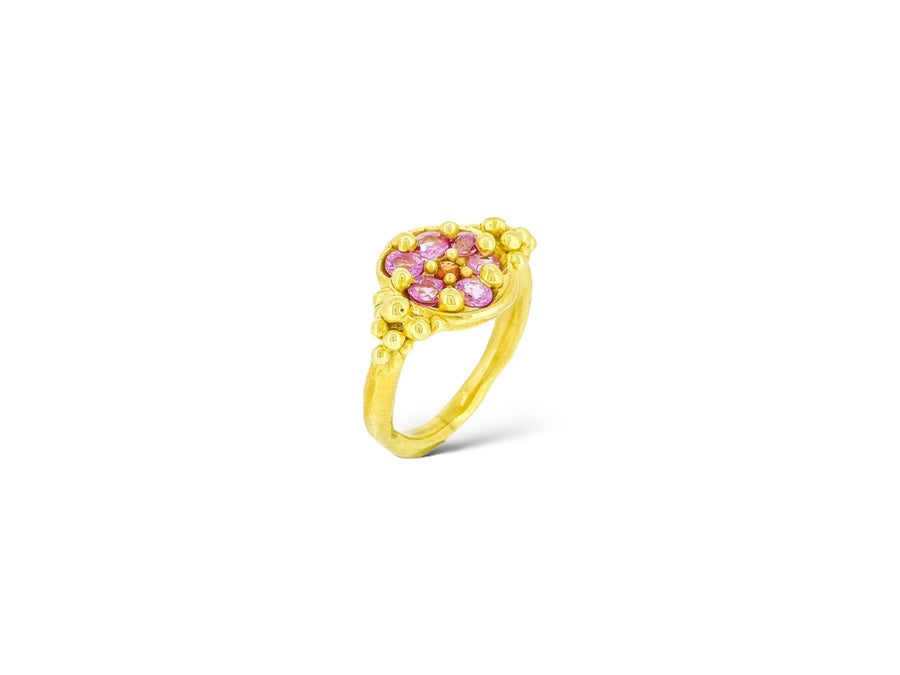 Barbie pink and orange Sea Foam ring