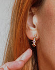 NEW Stoned Hoop Earrings