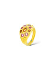 Pink and Orange 9 stone Emblema ring