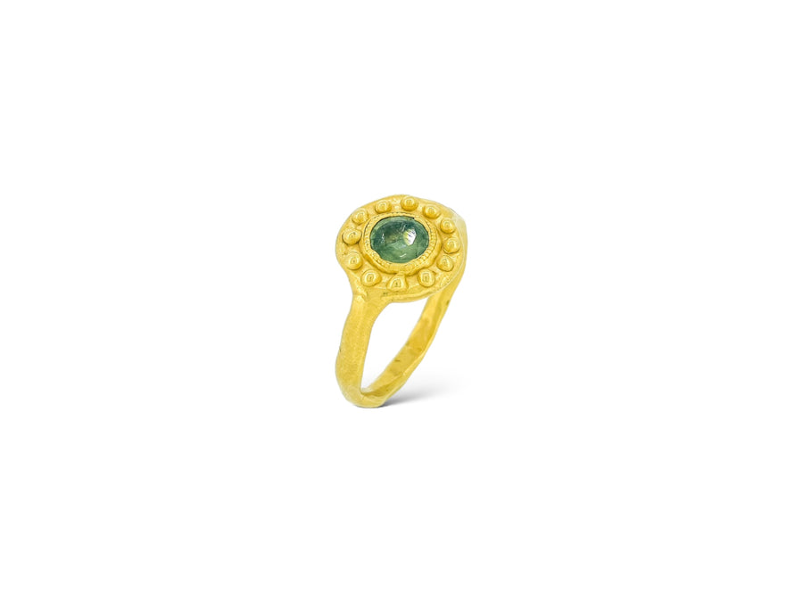 Sun Ra Green sapphire ring