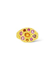 Pink and Orange 9 stone Emblema ring