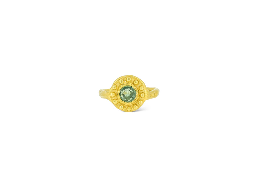 Sun Ra Green sapphire ring