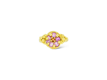 Barbie pink and orange Sea Foam ring