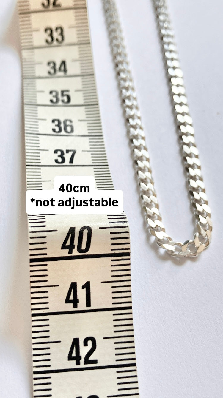 CLEARANCE - Mediumweight Flat Curb chain - 40cm