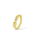 Scatter band yellow and pink sapphires