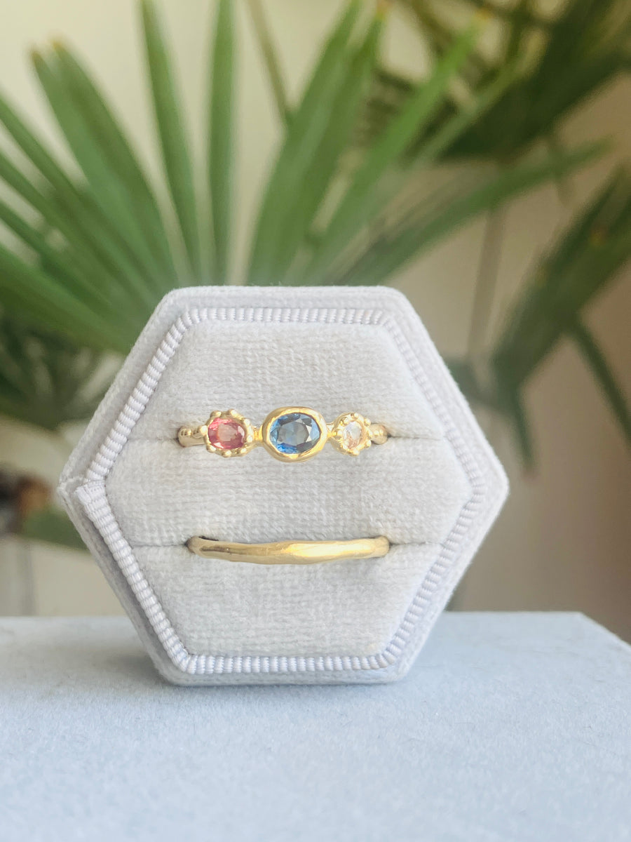 Sweet Trios Skinny band - blue/peach/lemon