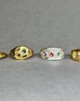 Pelta Sapphire rings - Silver & Gold vermeil