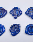 WAX SEAL Old English Letter pendants - GOLD vermeil