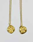 WAX SEAL Old English Letter pendants - GOLD vermeil