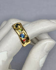 Multi stone various settings 5 Sapphire 1/2 Cigar band