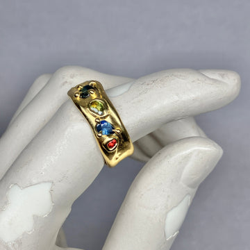 Multi stone various settings 5 Sapphire 1/2 Cigar band