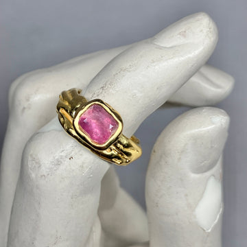 Pink Tourmaline Melt ring