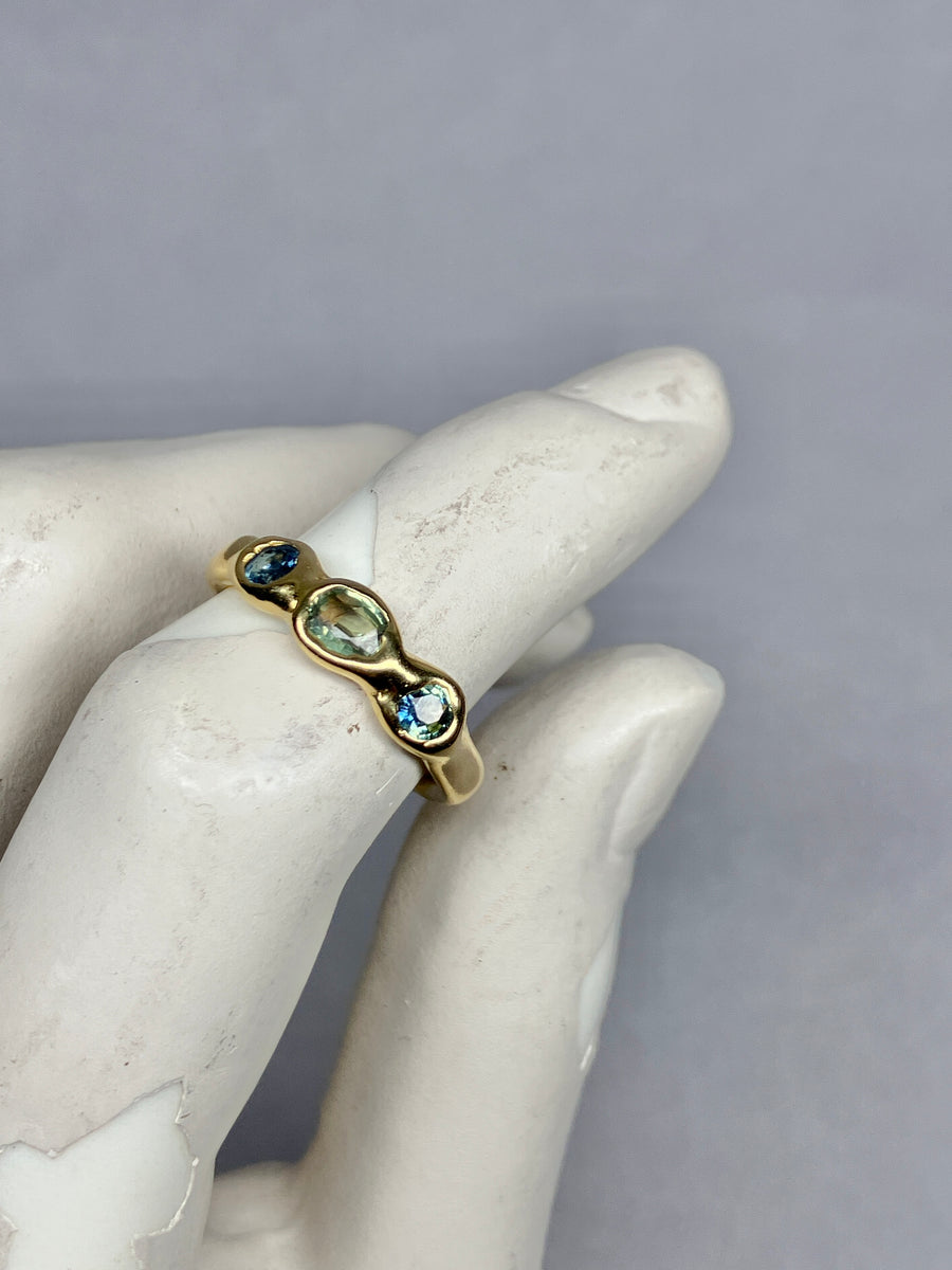 Green blue Wobbly Band
