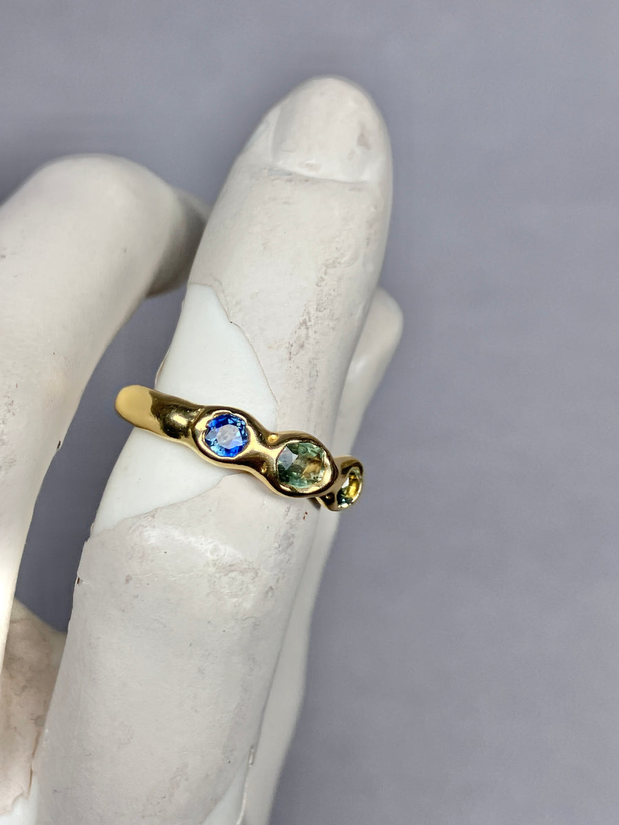 Green blue Wobbly Band