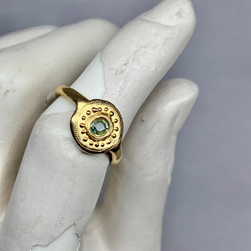Sun Ra Green sapphire ring
