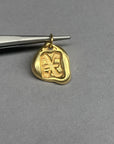 GOLD VERMEIL Old English Letters - with or without chain