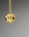 GOLD VERMEIL Old English Letters - with or without chain
