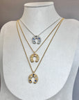 Horseshoe Necklace - sapphires