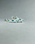 Montana sapphire Stoned Hoop Earrings