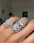 Sapphire trio rings