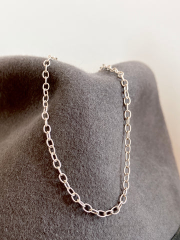 CLEARANCE - Sweet Twisted Trace chain - silver - 50cm