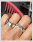 Fall sapphires Silver Comfort band