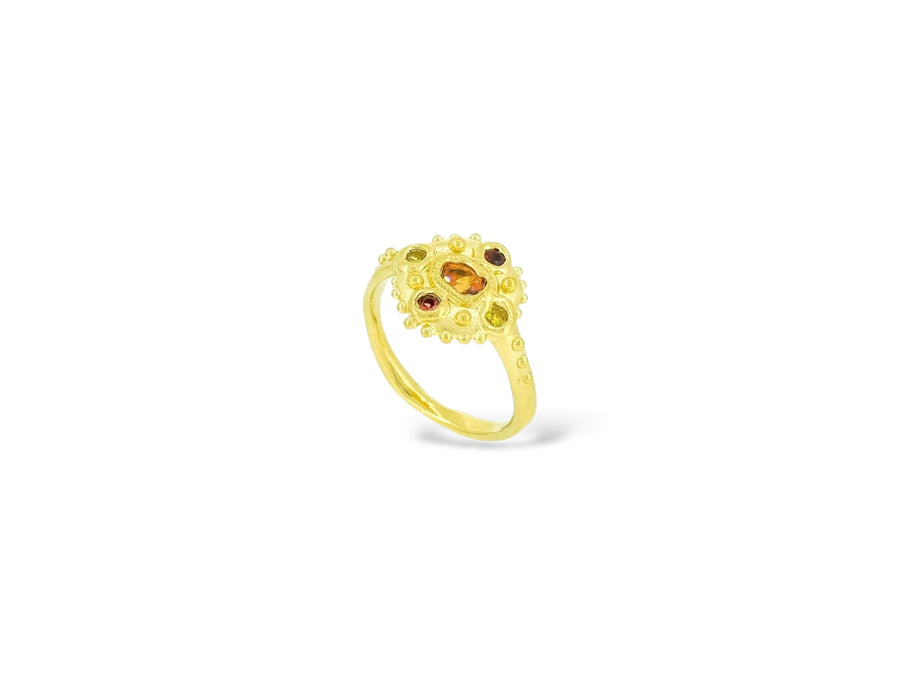 Sapphire Sunset Bloom ring