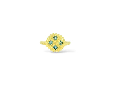 Sapphire Bloom Ring - Teal Montanas
