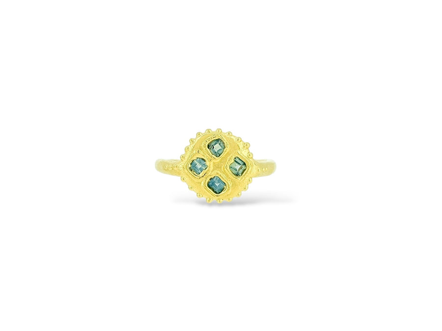 Sapphire Bloom Ring - Teal Montanas