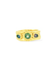 Green and Purple Winza sapphires 1/2 Cigar band