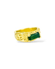 Pine Needle green Tourmaline Melt ring