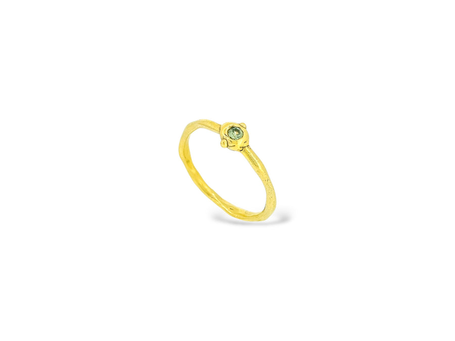 Green sapphire Dot 2 Dot ring