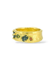 Multi stone various settings 5 Sapphire 1/2 Cigar band