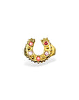 Horseshoe Ring - Pink and Red sapphires